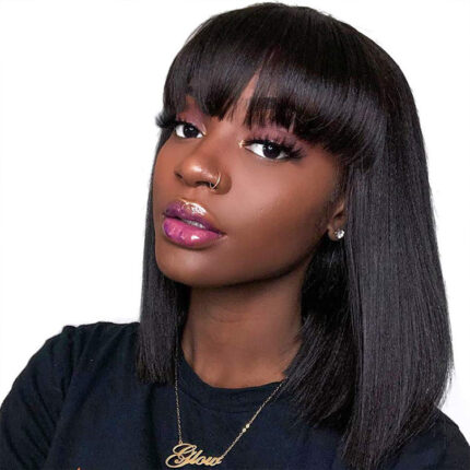 Parrucche Unice Hair realizzate interamente con capelli umani lavorati a macchina per donne di colore.