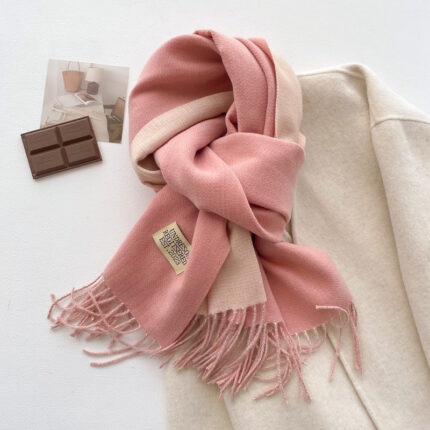 Sciarpa da donna a tinta unita, double-face