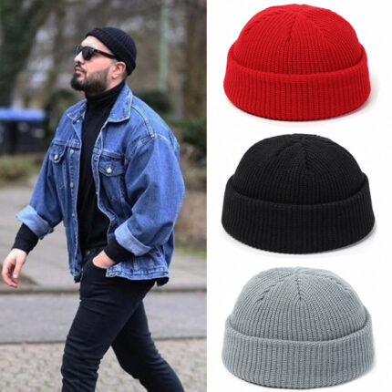 Cappelli lavorati a maglia per donna, berretto da uomo, cappello invernale retrò