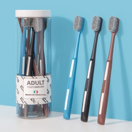 Set di 9 spazzolini da denti portatili per uso domestico con setole dure