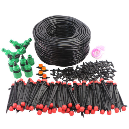 Kit sistema di irrigazione automatica per giardino da 50 m con timer