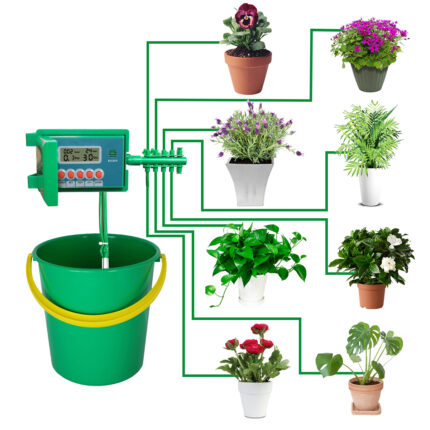 Sistema di irrigazione a goccia automatica per la casa con centralina intelligente per giardino